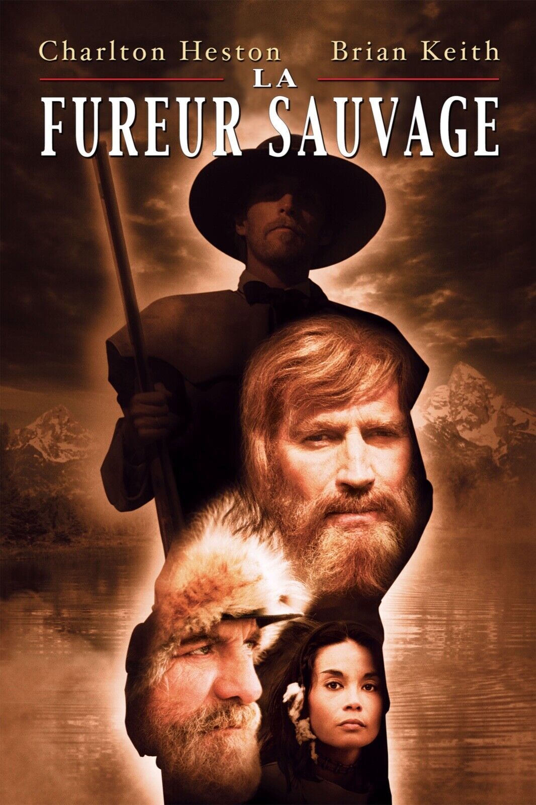 LA FUREUR SAUVAGE, CHARLTON HESTON, 1980, Repro affiche cinema, VINTAGE, HQ
