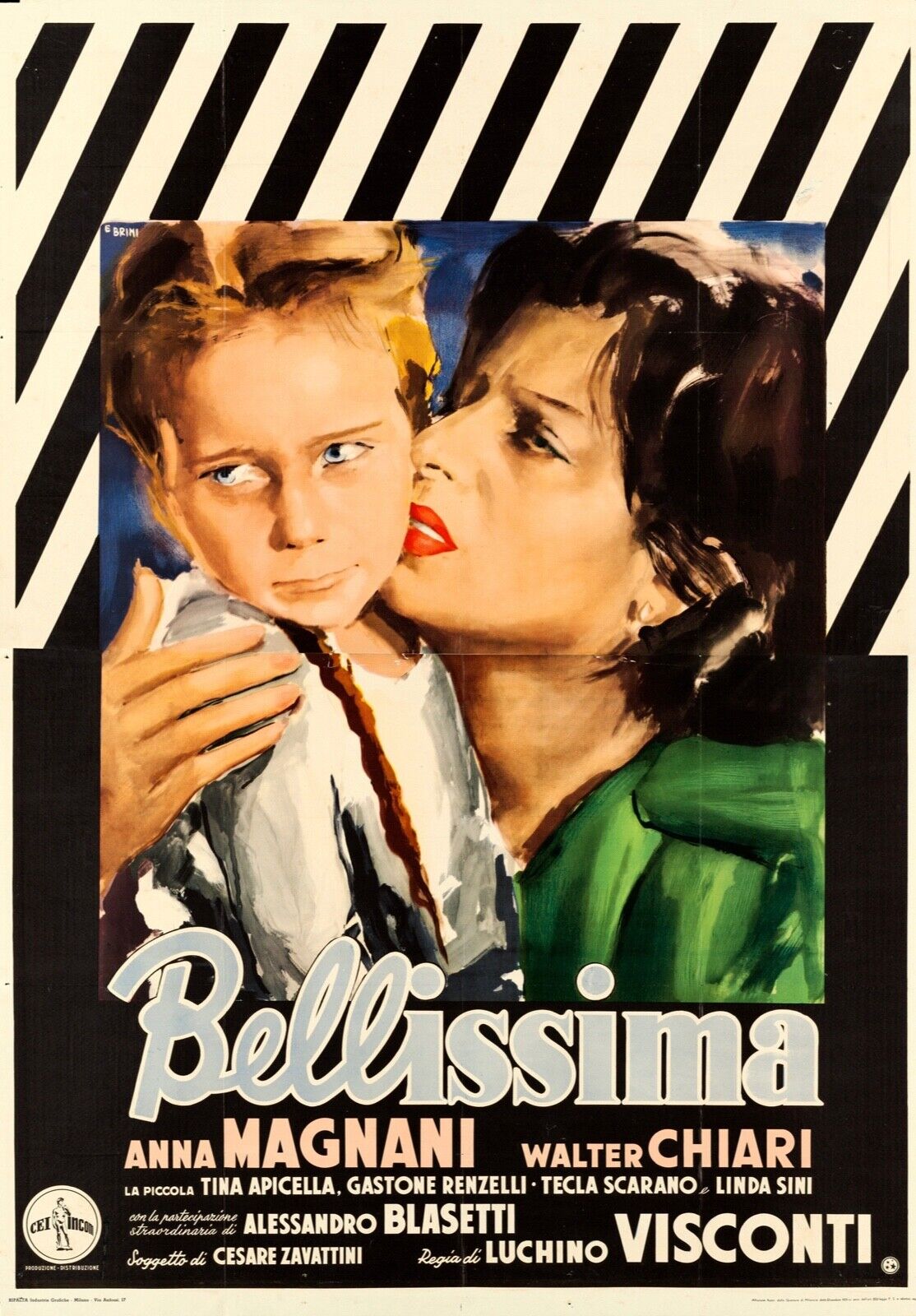 BELLISSIMA ANNA MAGNANI REPRO AFFICHE DE CINÉMA HQ