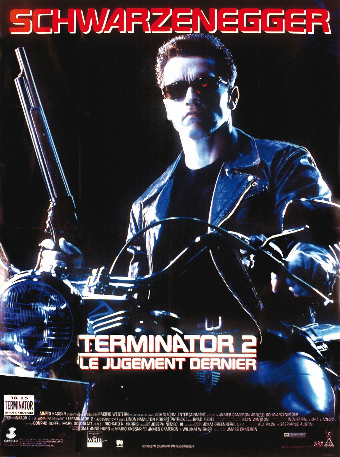 TERMINATOR 2 : LE JUGEMENT DERNIER, SCHWARZENEGGER 1991, repro affiche de cinema HQ