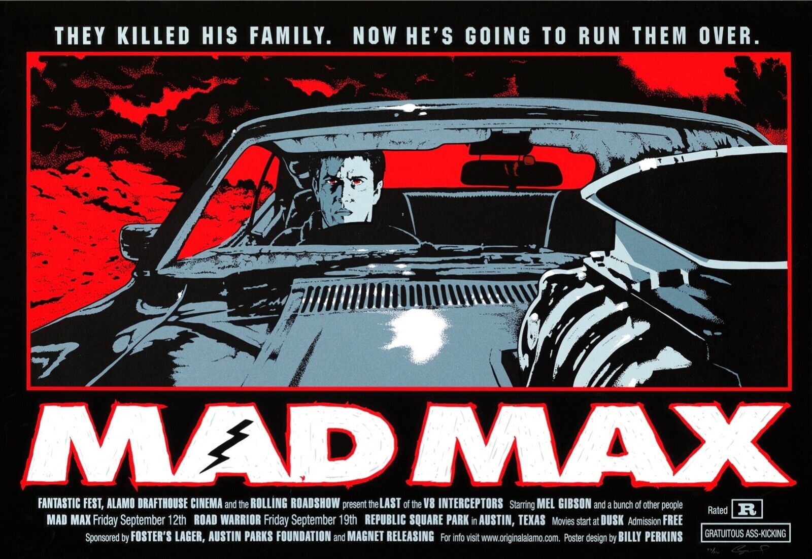 MAD MAX 2, MEL GIBSON, REPRO AFFICHE CINEMA VINTAGE, HQ