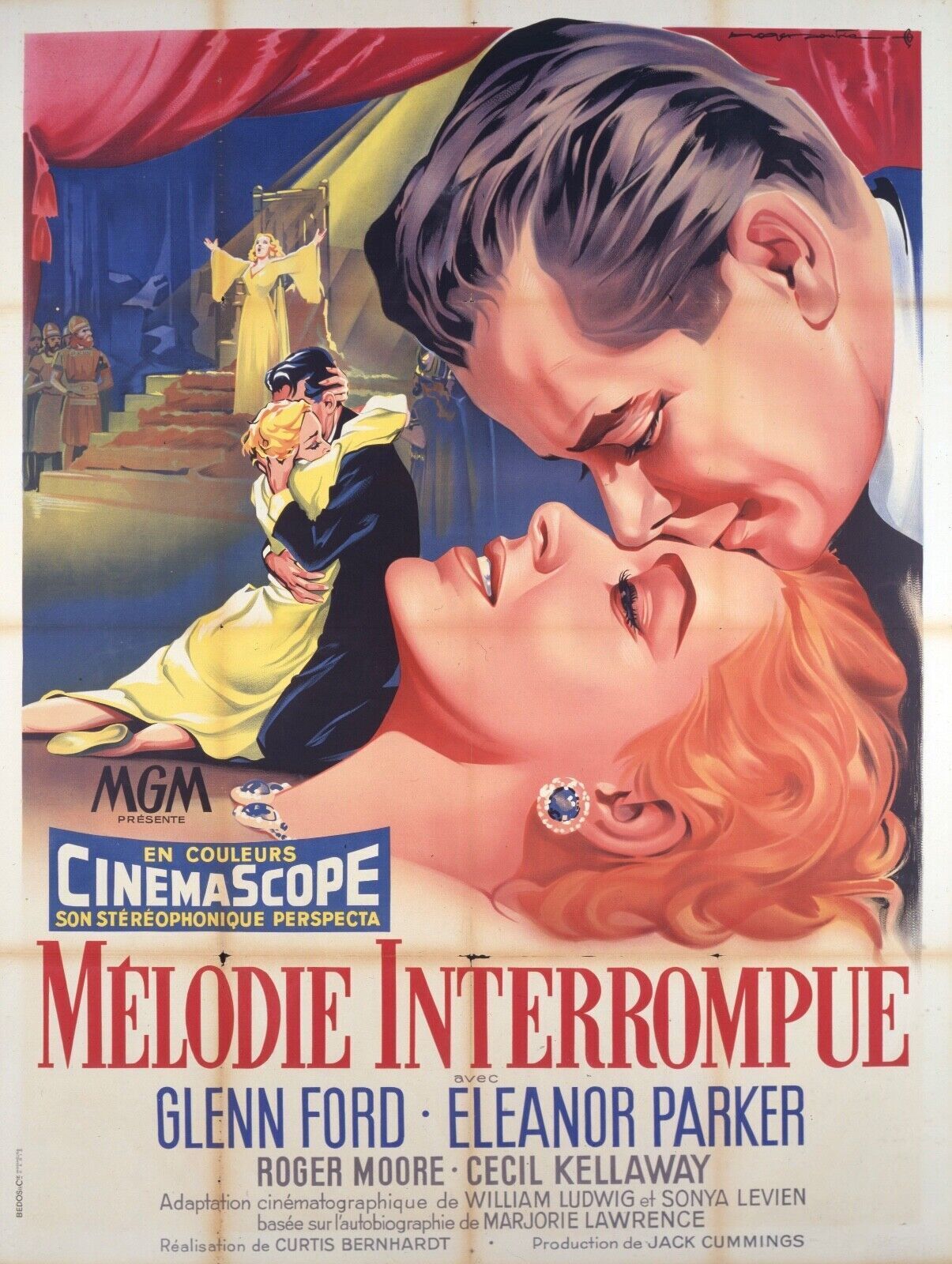 INTERRUPTED MELODY, GLENN FORD, 1955, vintage cinema poster reproduction, HQ