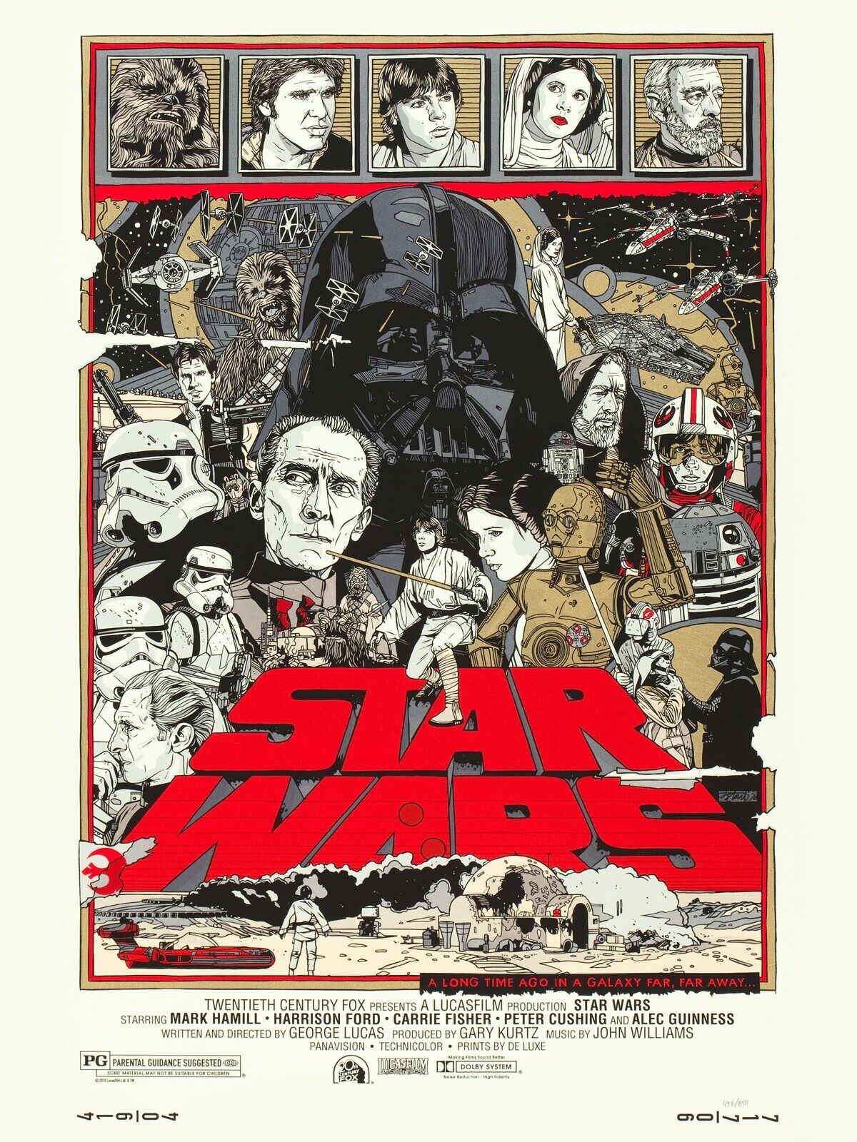 STAR WARS, HARRISON FORD, Repro Affiche Cinéma VINTAGE, HQ