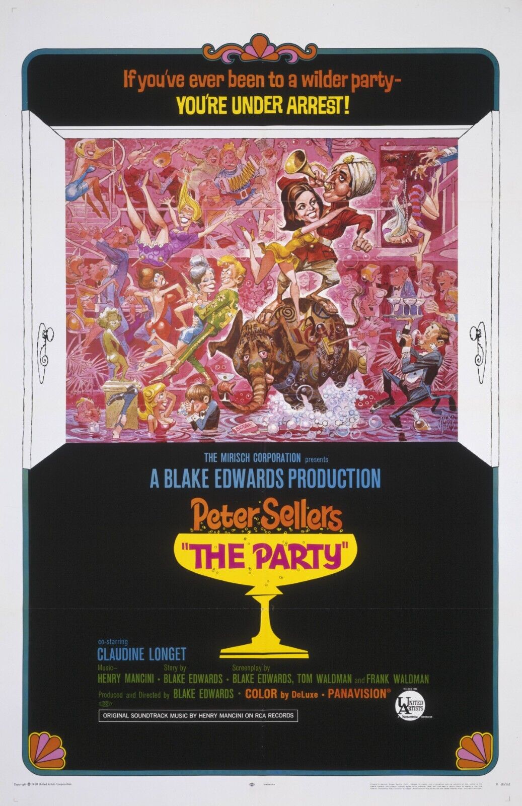 THE PARTY, PETER SELLERS, 1968, Repro affiche de cinema, HQ