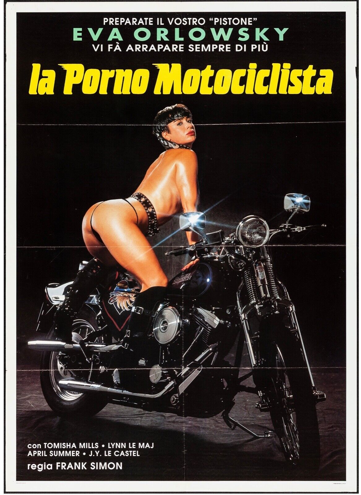 MOTORCYCLE PORN, EVA ORLOWSKY, 1980, REPRO VINTAGE CINEMA POSTER, HQ