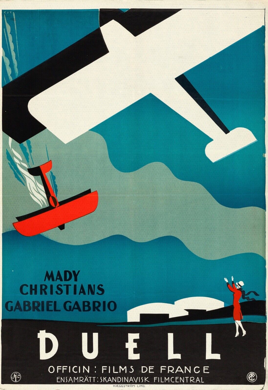 THE DUEL, GABRIEL GABRIO, 1939, REPRO CINEMA POSTER, VINTAGE, HQ