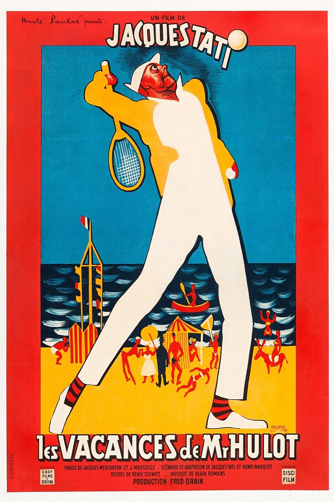 LES VACANCES DE MONSIEUR HULOT, JACQUES TATI, 1953, Repro affiche cinéma VINTAGE, HQ