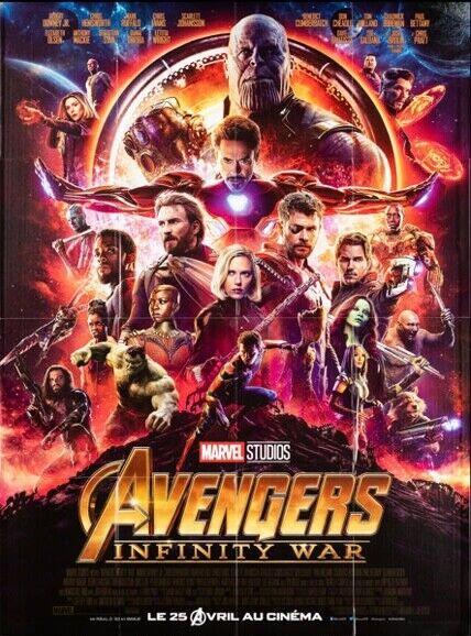 AVENGERS: INFINITY WAR, ROBERT DOWNEY JR., 2018, REPRO MOVIE POSTER, VINTAGE, HQ