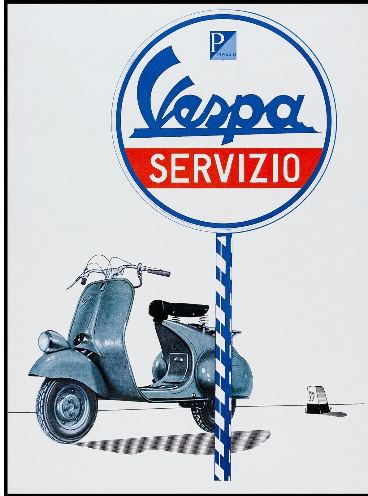 VESPA, SCOOTER, ITALIE, Repro Affiche Publicitaire HQ