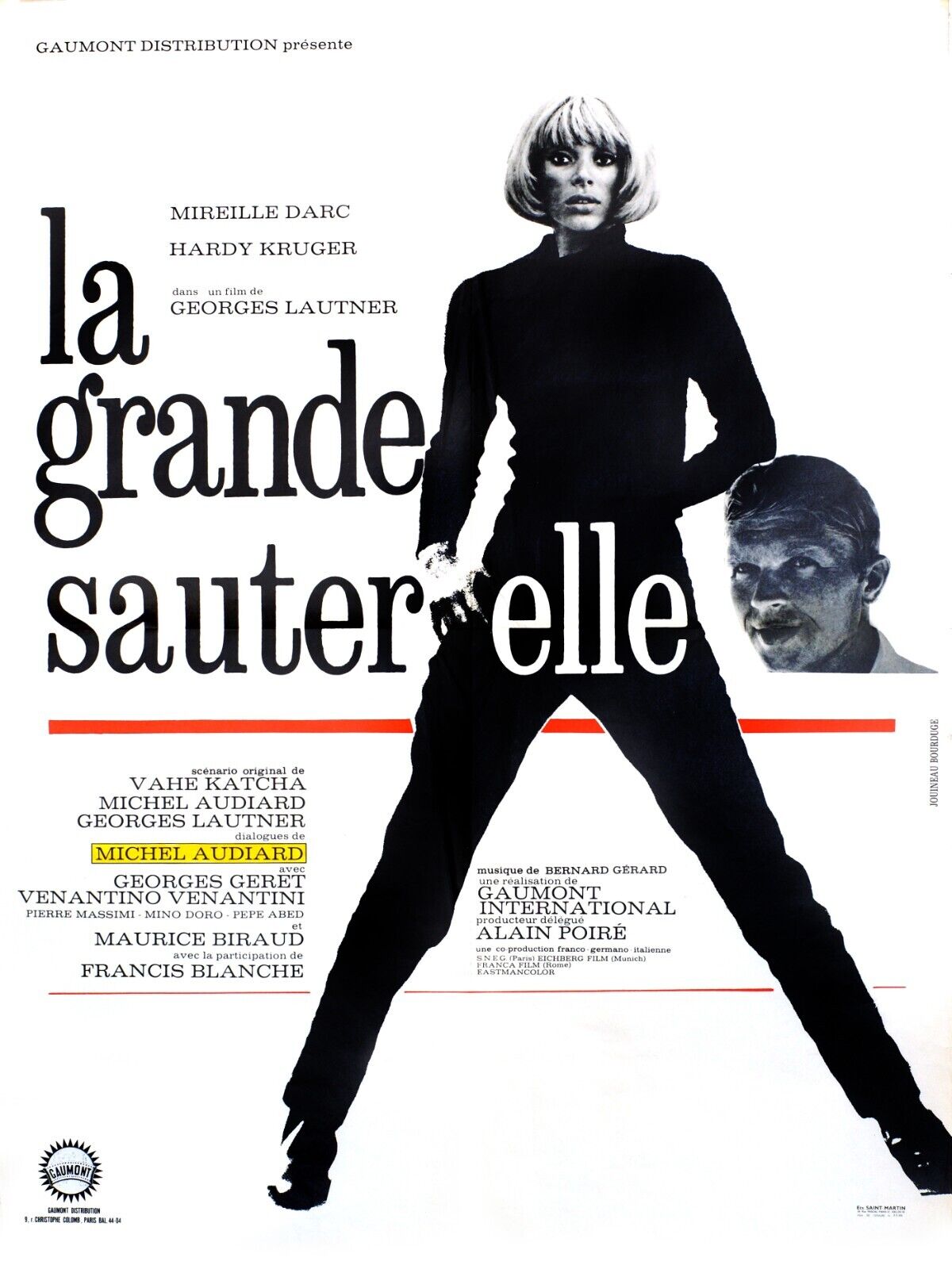 THE GREAT GRASSHOPPER, MIREILLE DARC, 1967, REPRO VINTAGE CINEMA POSTER, HQ