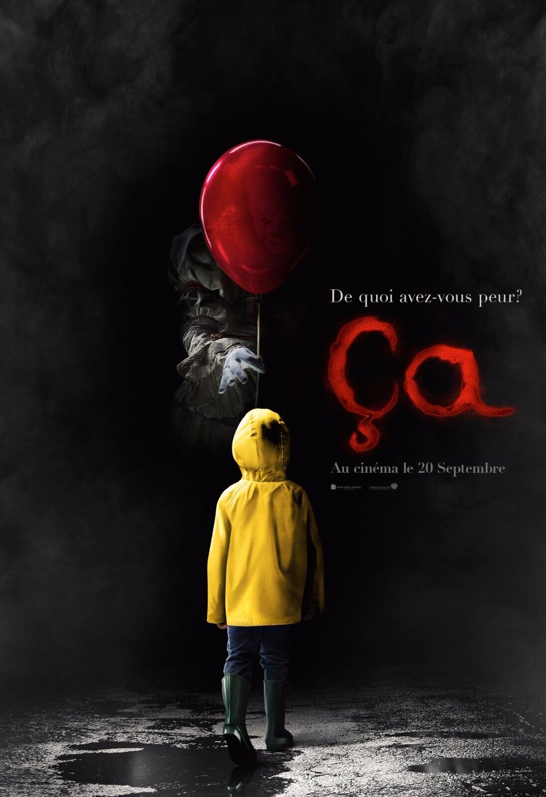CA BALLON ROUGE, Bill Skarsgård, 2017, ENFANT REPRO AFFICHE CINEMA VINTAGE,  HQ
