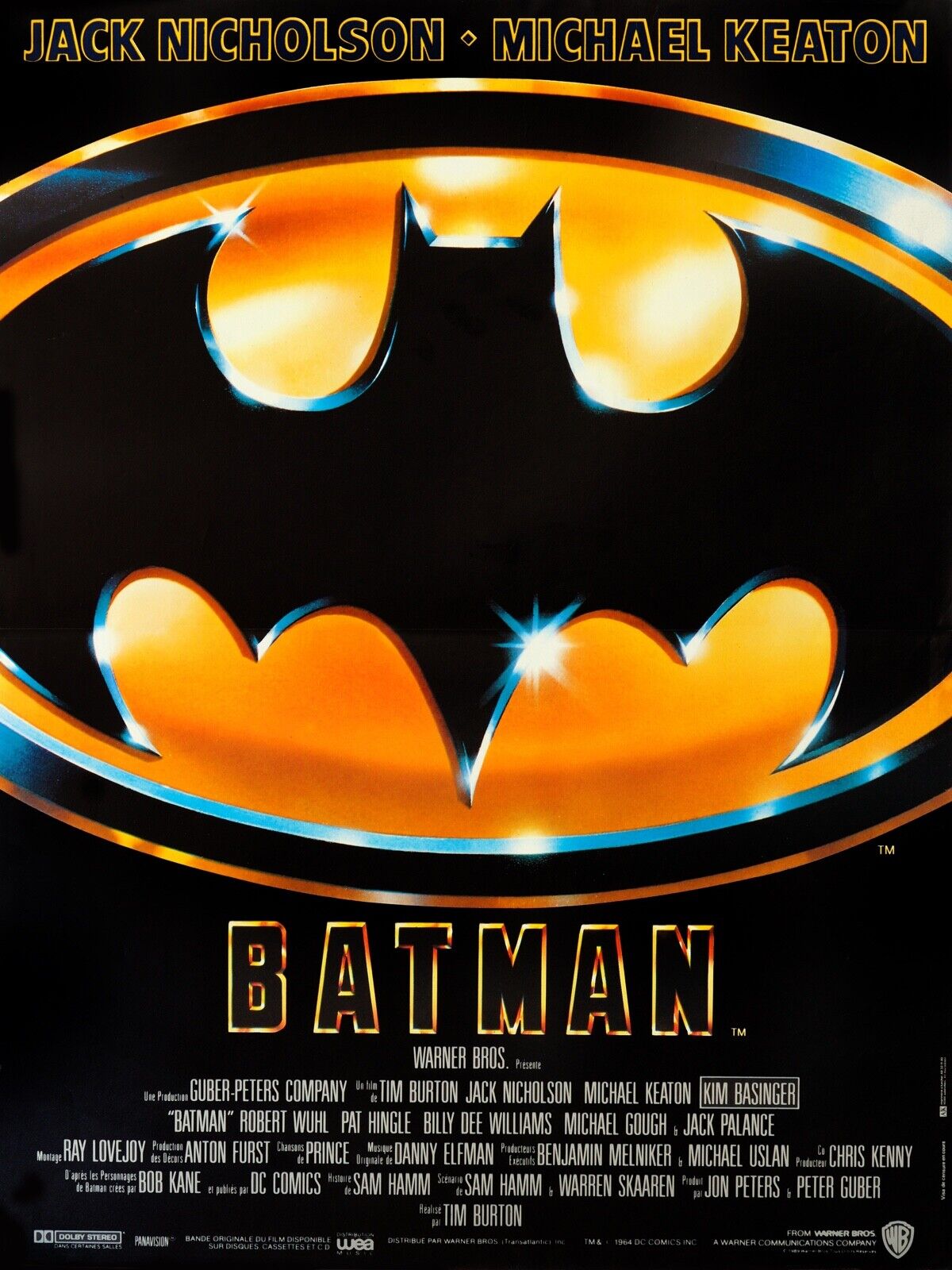 BATMAN, JACK NICHOLSON, 1989, REPRO MOVIE POSTER, VINTAGE, HQ