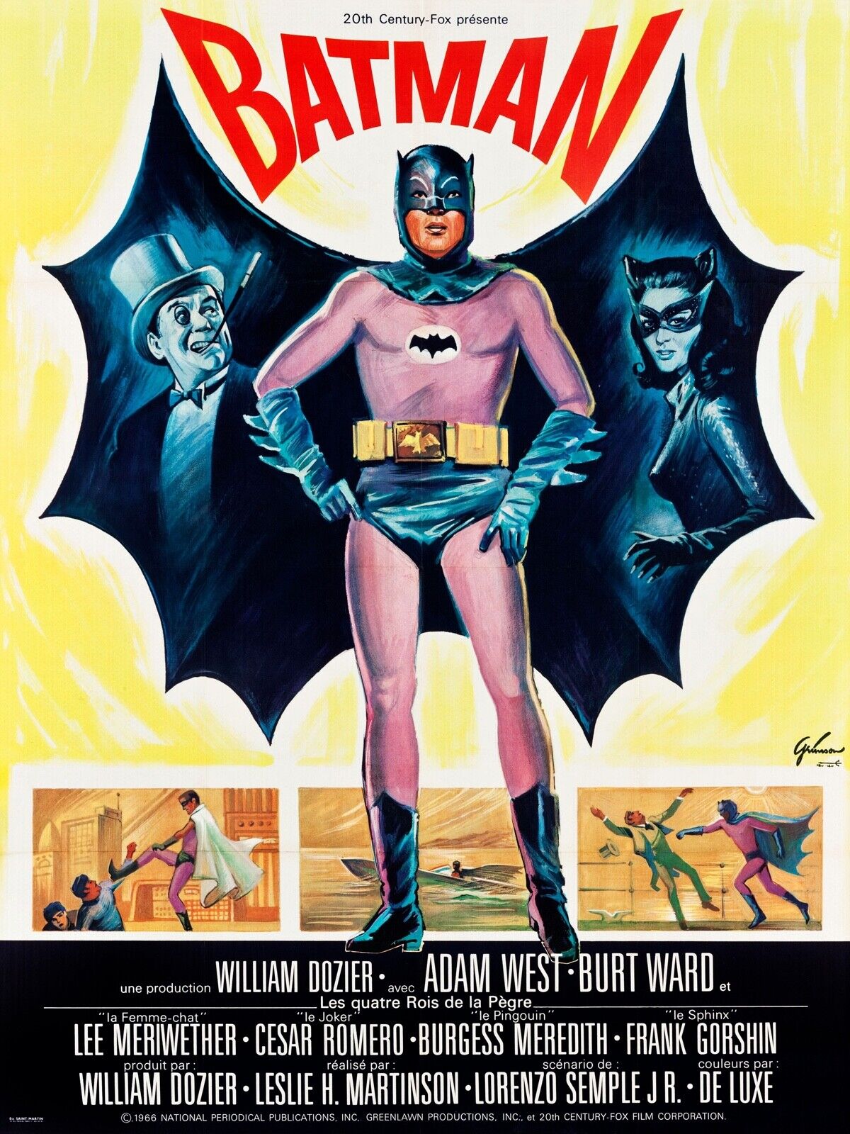 BATMAN, ADAM WEST, 1966, REPRO MOVIE POSTER, VINTAGE, HQ