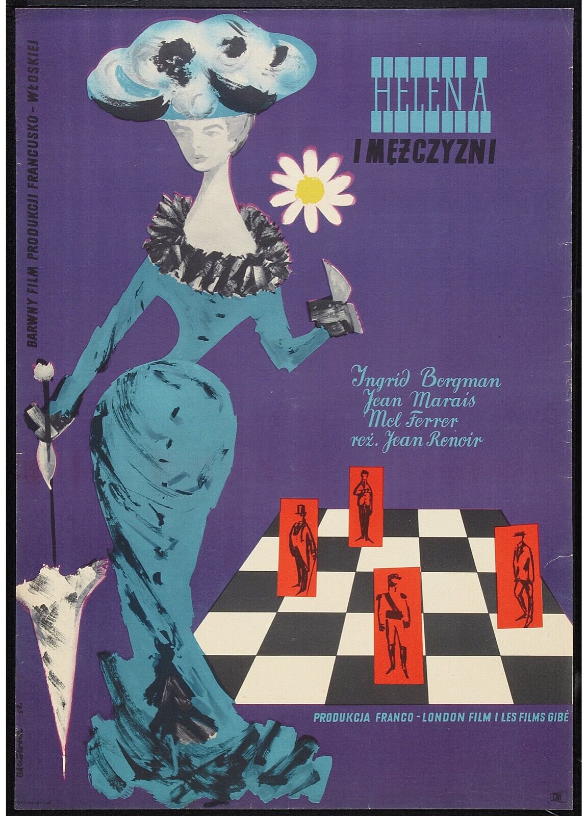 HELENA I.BERGMAN CHESS GAMES Repro Vintage Advertising Poster on HQ Canvas