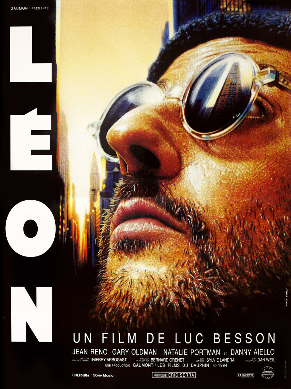 LEON, LUC BESSON, 1994, Repro cinema poster, VINTAGE, HQ