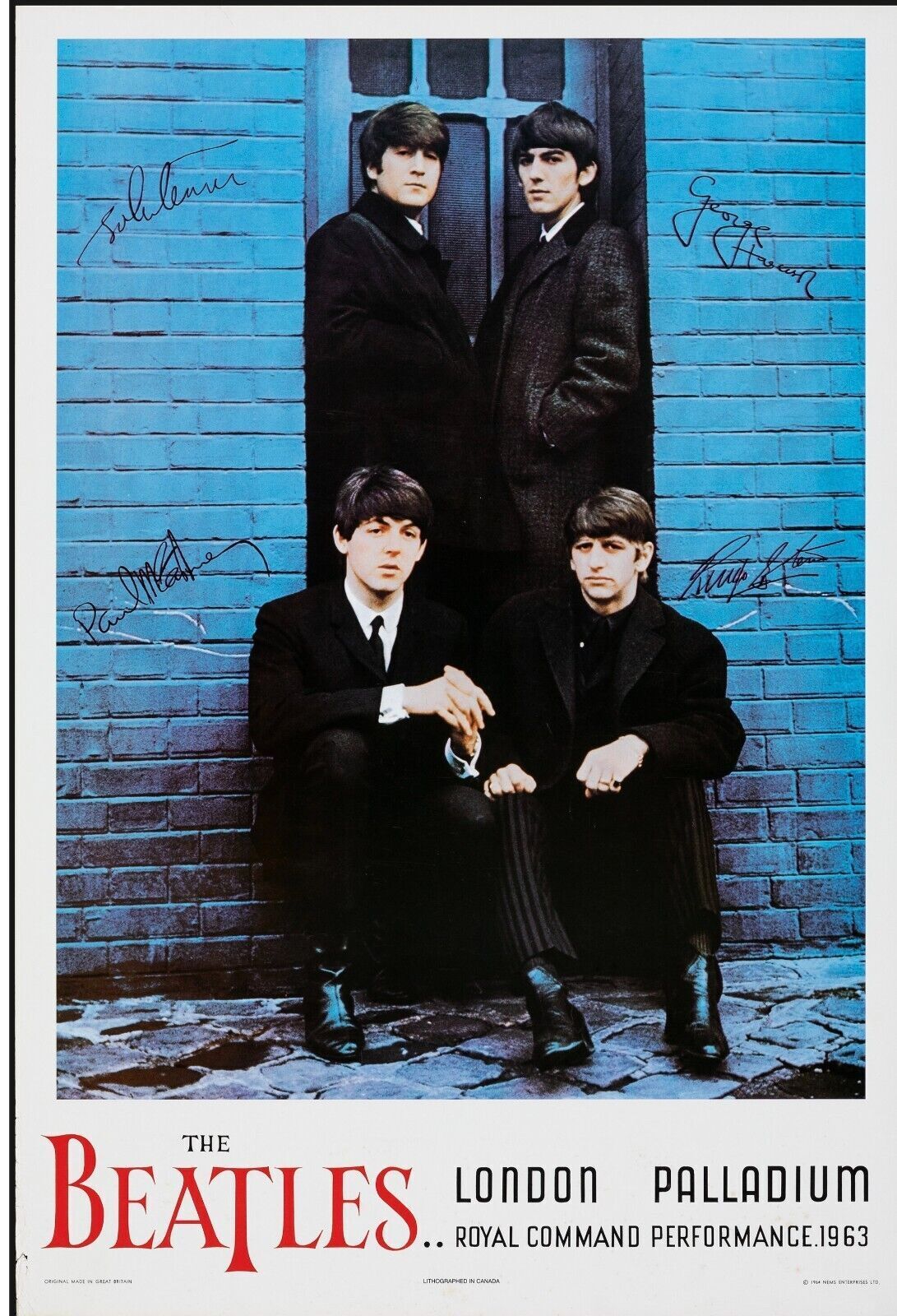 THE BEATLES AT THE LONDON PALLADIUM, Repro affiche de cinema, HQ