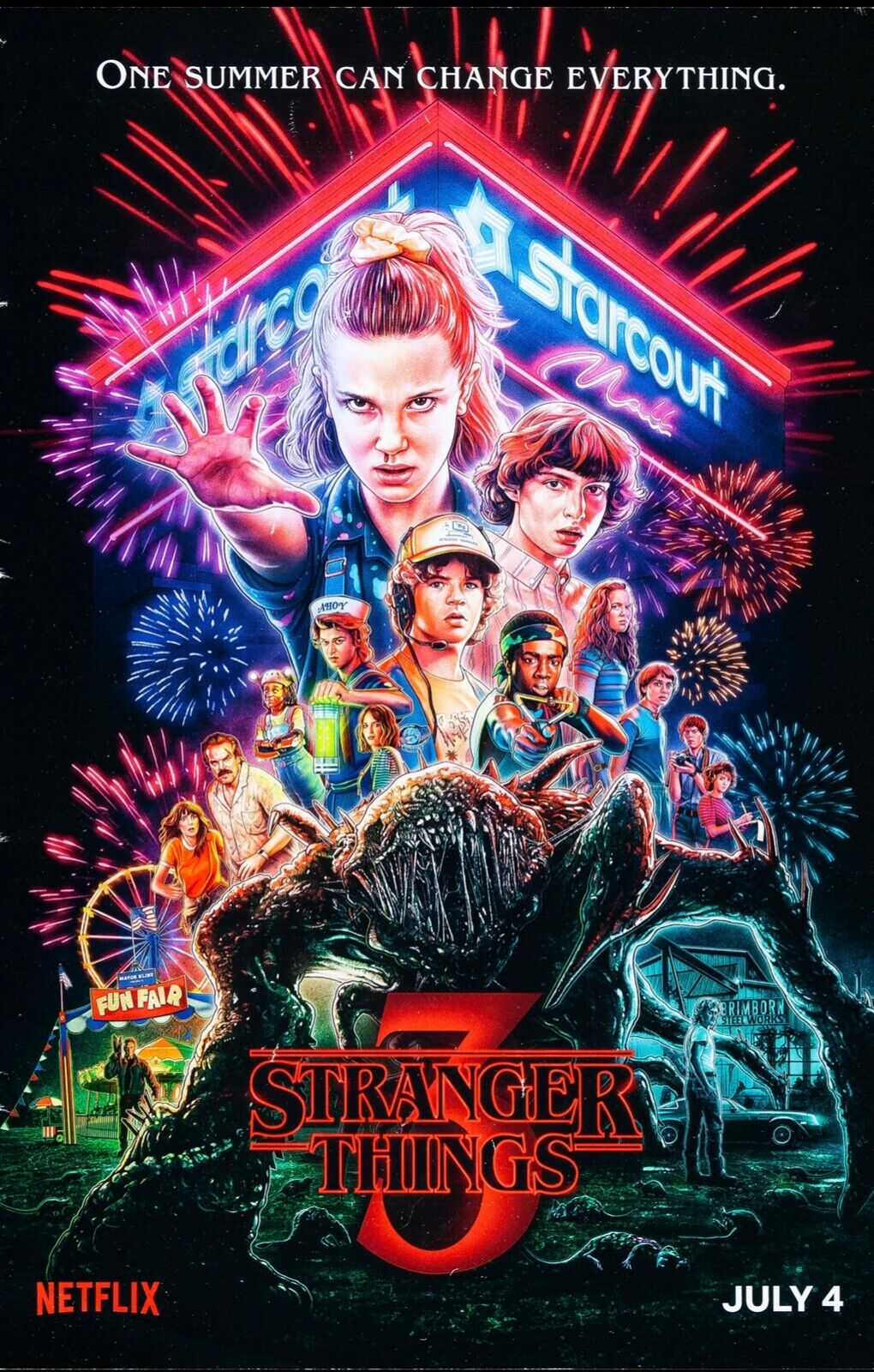 STRANGER THINGS 3, DAVID W. OWENS, Repro affiche série, HQ