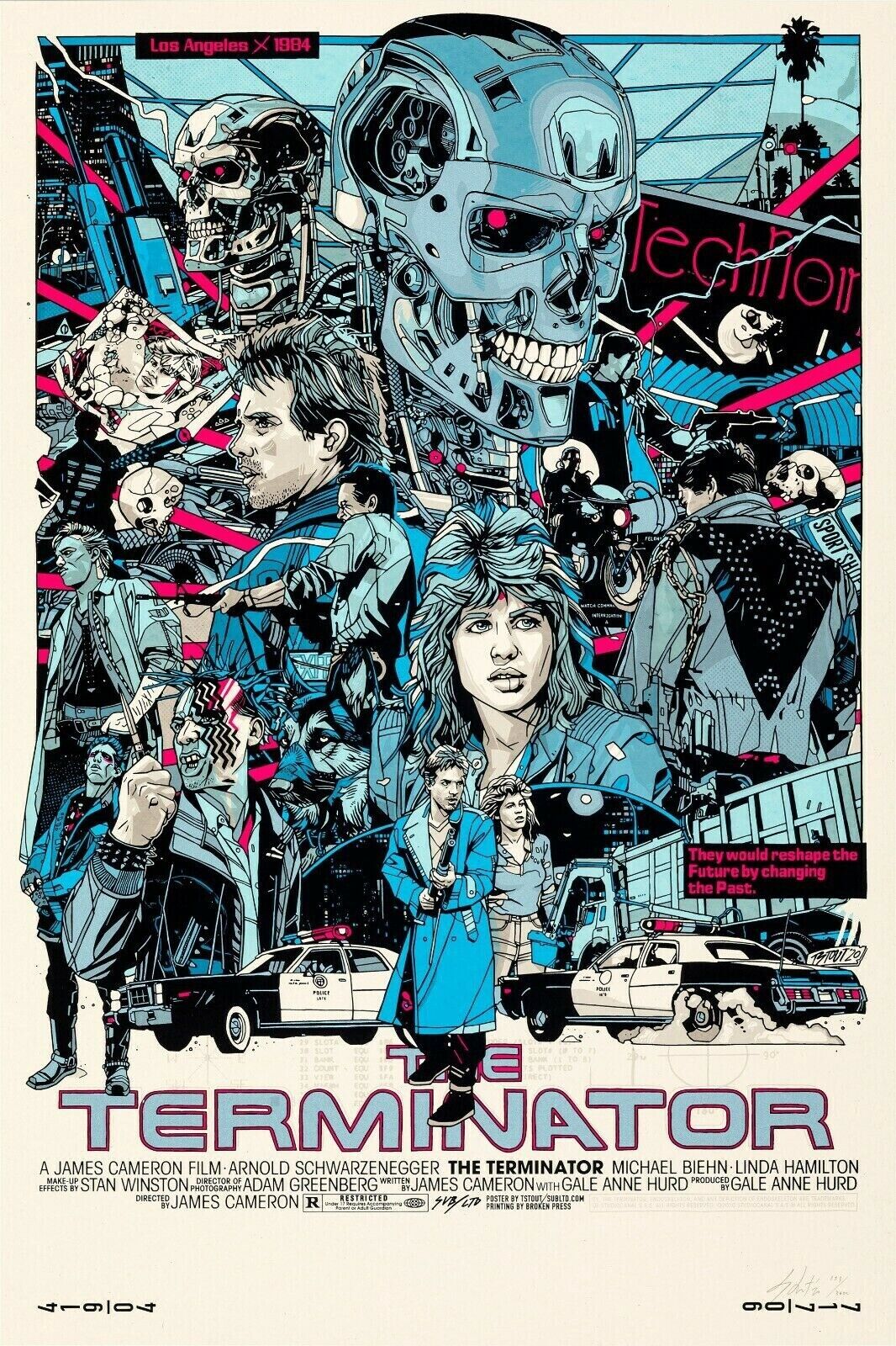 THE TERMINATOR - ARNOLD SCHWARZENEGGER - 1984, Affiche Cinéma Vintage HQ