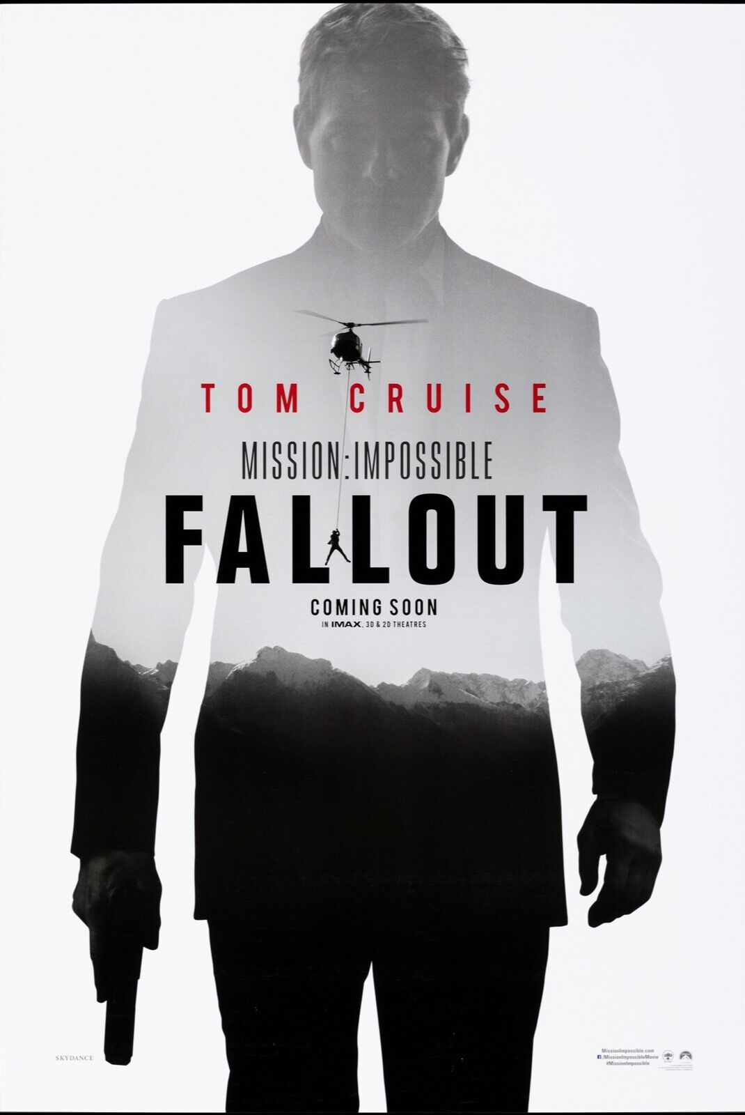 MISSION IMPOSSIBLE : FALLOUT, TOM CRUISE, REPRO AFFICHE CINEMA VINTAGE, HQ