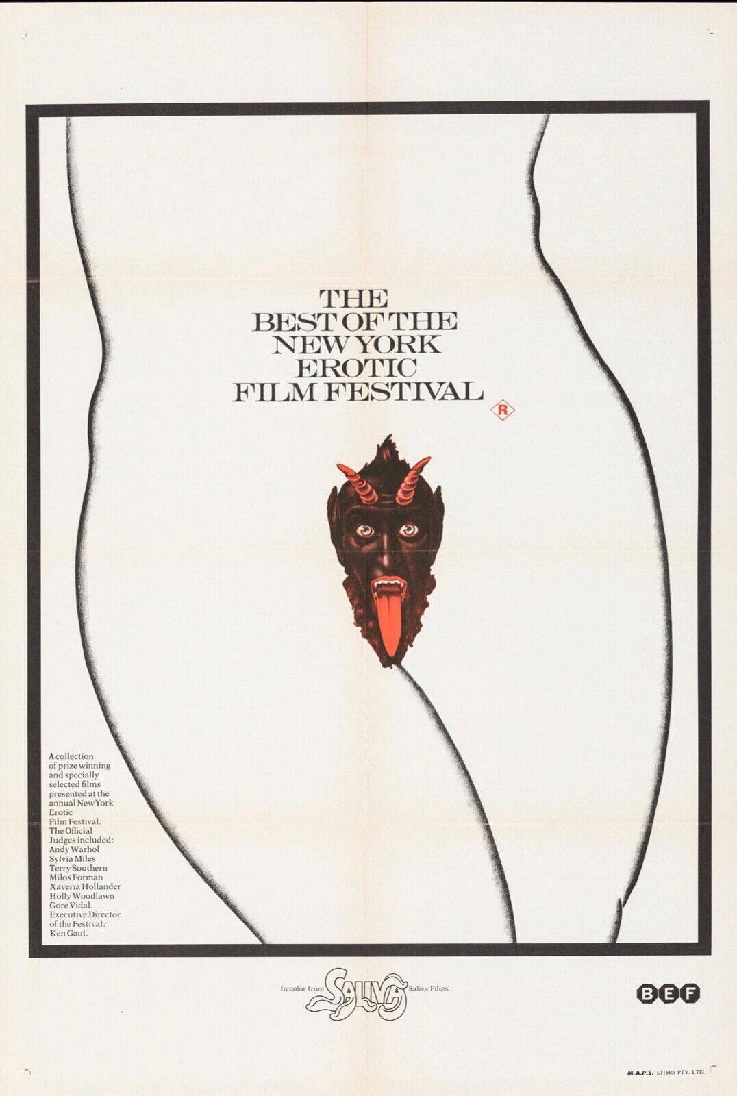 THE BEST OF THE NEW-YORK, EROTIC FILM FESTIVAL, 1973, REPRO AFFICHE FESTIVAL, HQ