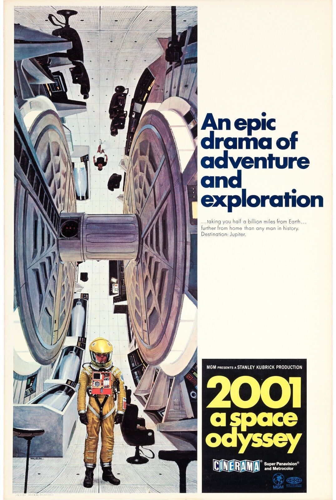 2001: A SPACE ODYSSEY, KEIR DULLEA, 1968, REPRO MOVIE POSTER, VINTAGE, HQ
