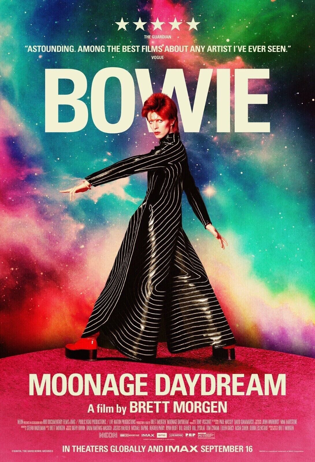 MOONAGE DAYDREAM, DAVID BOWIE, 2002, REPRO AFFICHE DE MUSQIUE VINTAGE, HQ