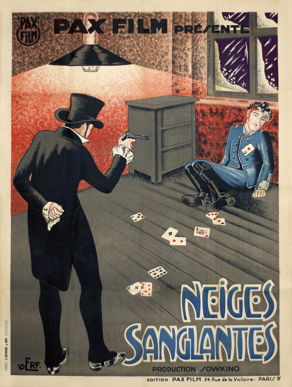 BLOODY SNOW PAX FILM, REPRO VINTAGE HQ CINEMA POSTER