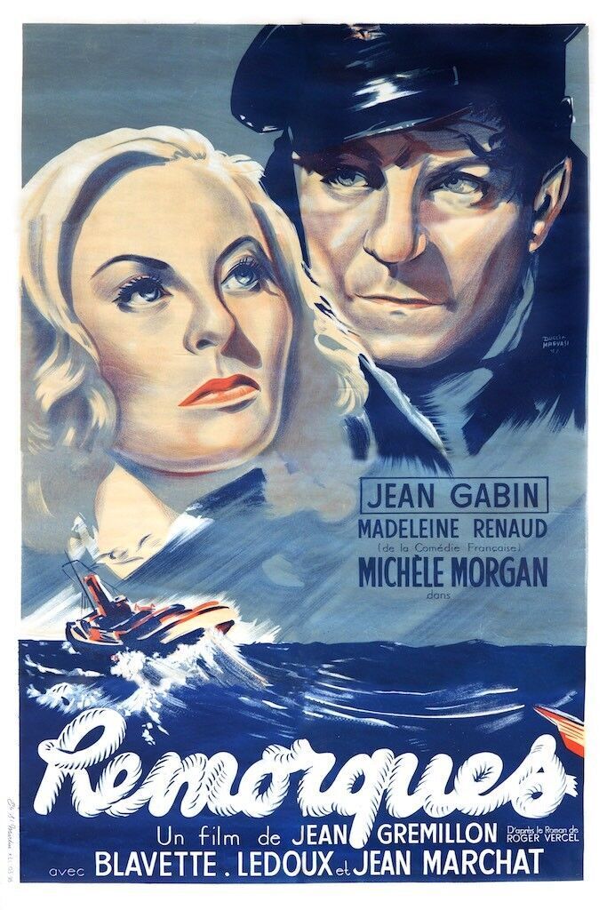 REMORQUES, J.GABIN, M.MORGAN, repro affiche cinema, HQ
