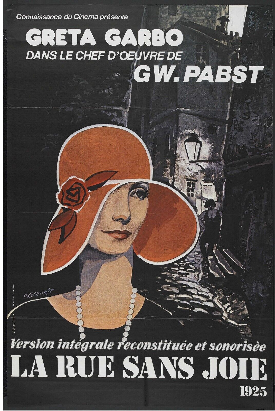 LA RUE SANS JOIE, GRETA GARBO, 1925, Repro affiche cinéma, VINTAGE, HQ
