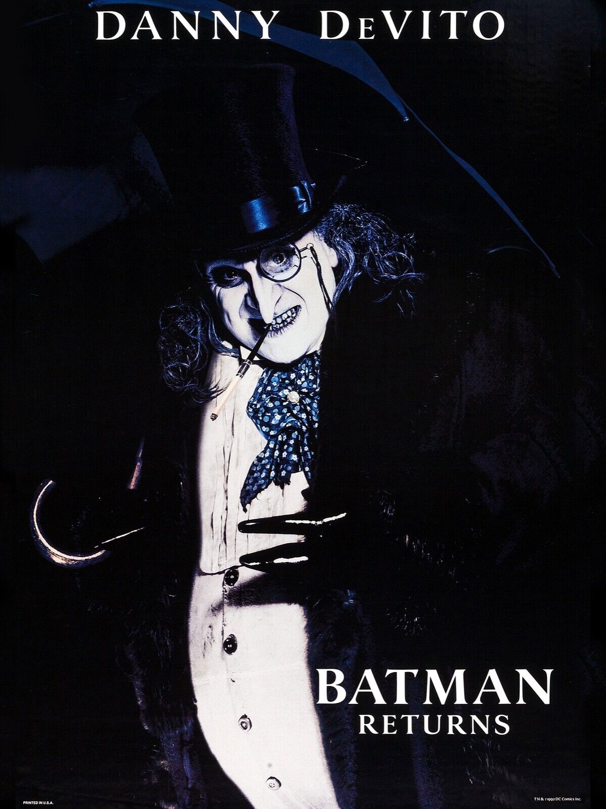 BATMAN RETURNS, DANNY DeVITO, 1992, REPRO MOVIE POSTER, VINTAGE, HQ