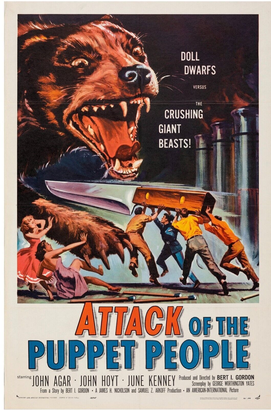 ATTACK OF THE PUPPET PEOPLE, JUNE KENNEY, 1958, REPRO MOVIE POSTER, VINTAGE, HQ