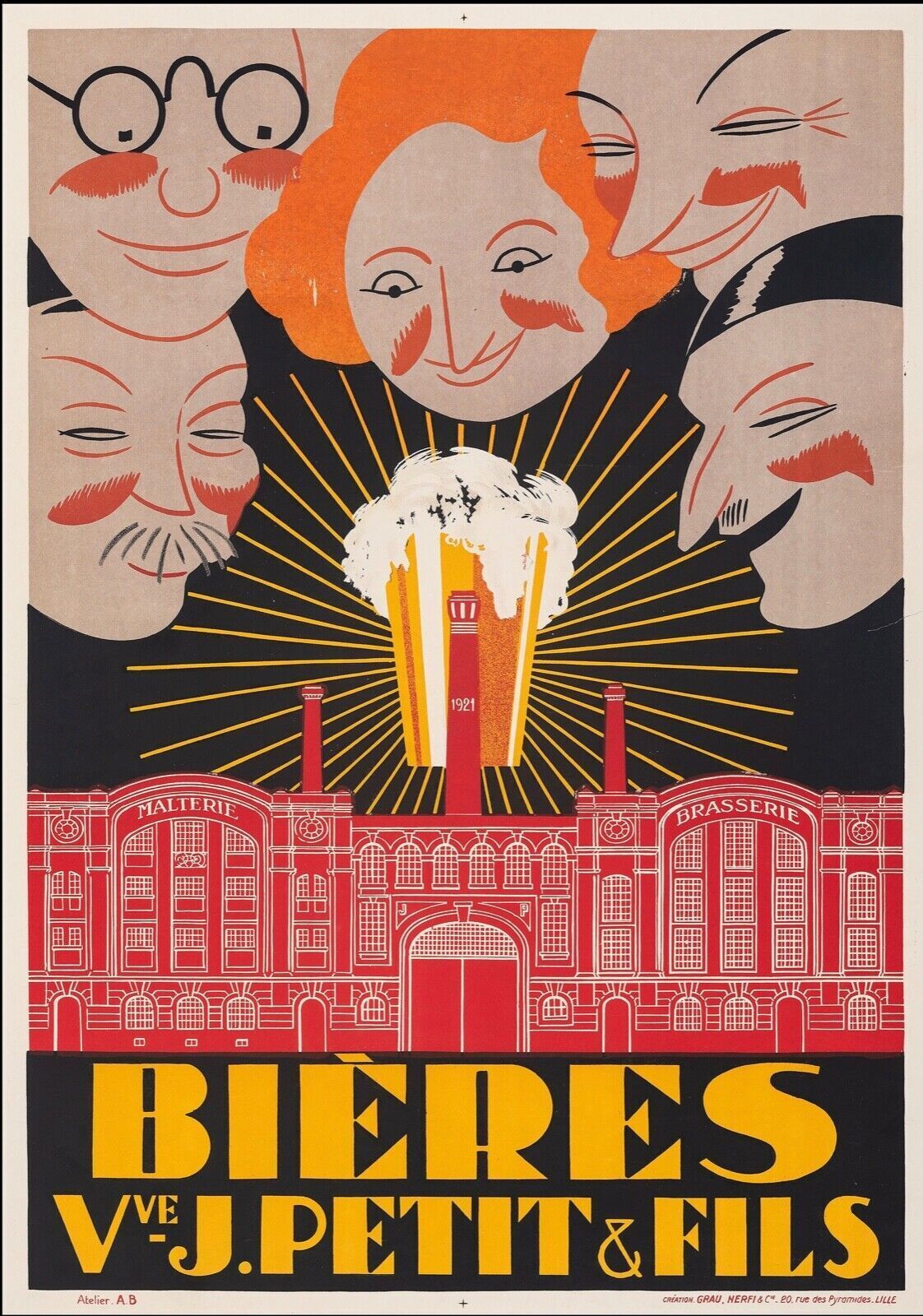 BIERES, REPRO AFFICHE PUBLICITAIRE VINTAGE ET SUR TOILE