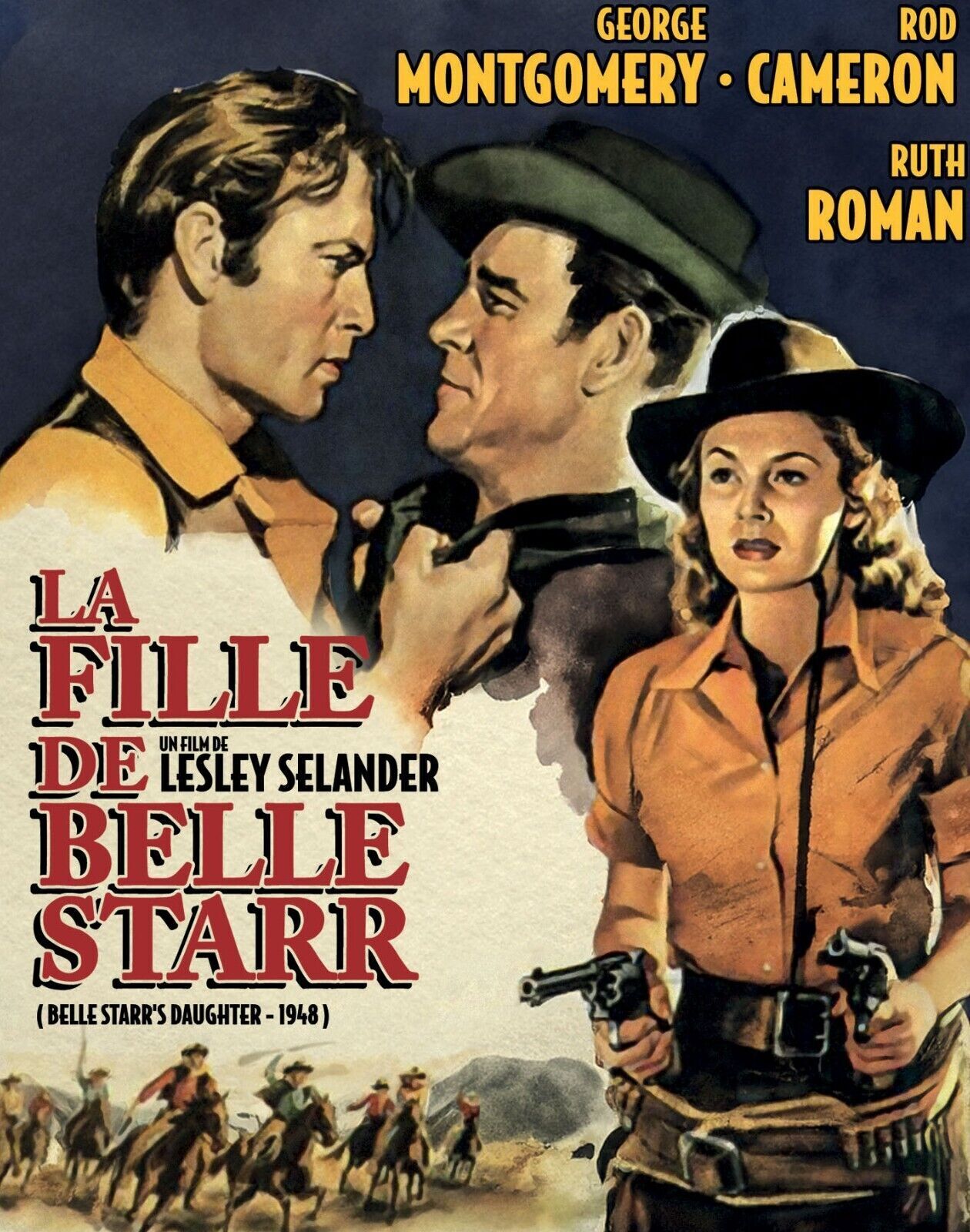 LA FILLE DE BELLE STARR, RUTH ROMAN, 1948, repro affiche de cinema,VINTAGE, HQ