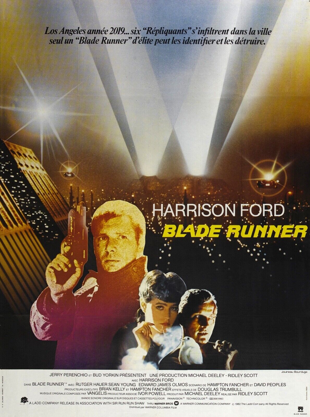 BLADE RUNNER, HARRISON FORD - Reproducción de póster de cine vintage y lienzo de alta calidad