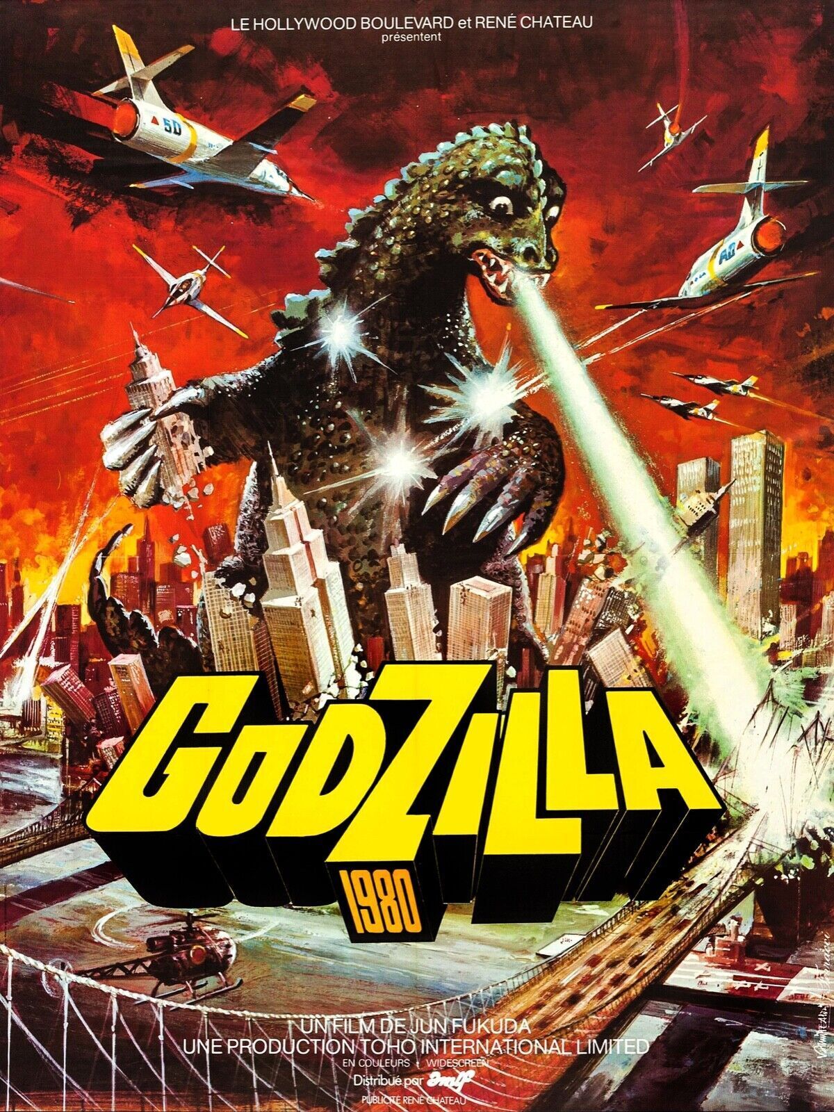 GODZILLA, 1980, REPRO MOVIE POSTER, VINTAGE, HQ.