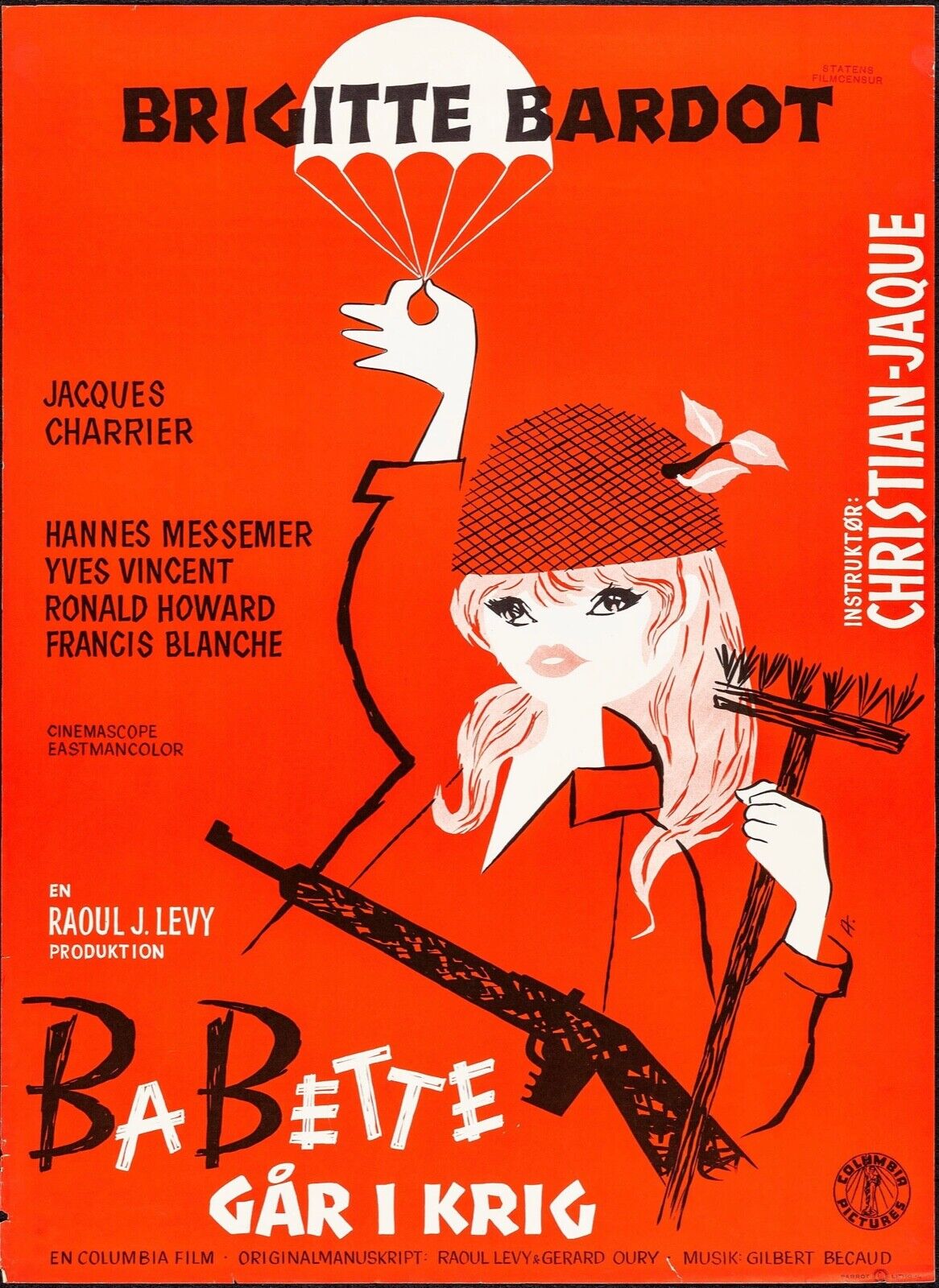 BABETTE S’EN VA-T-EN GUERRE, BRIGITTE BARDOT, 1959, REPRO MOVIE POSTER, VINTAGE, HQ
