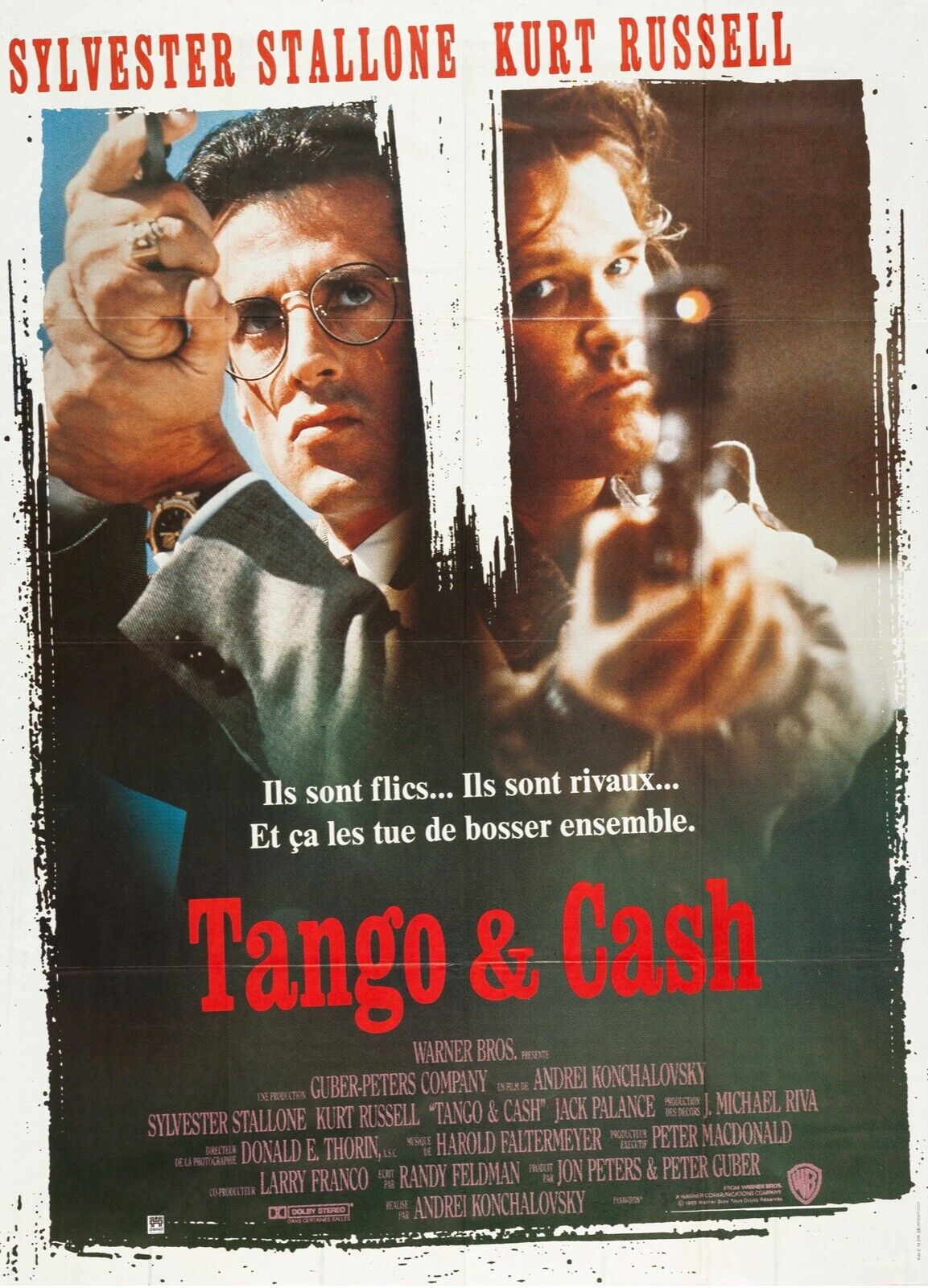 TANGO & CASH 1989, SYLVESTER STALLONE, REPRO AFFICHE CINEMA VINTAGE HQ
