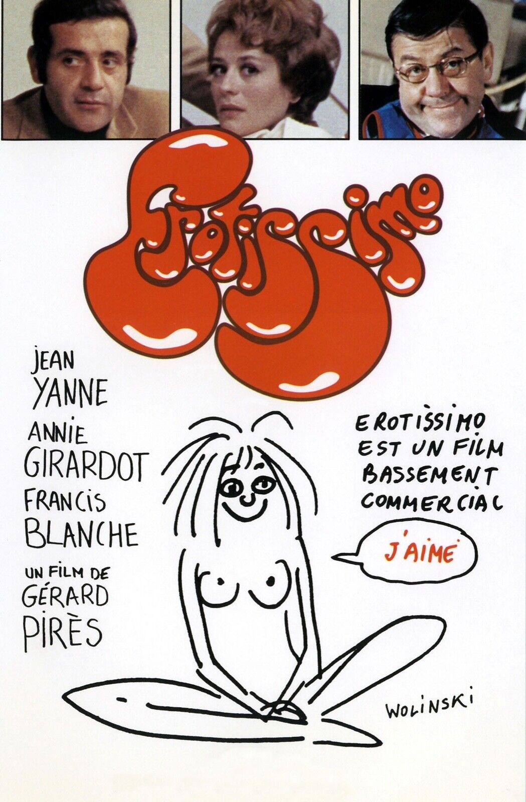 EROTISSIMO, JEAN YANNE, 1969, REPRO MOVIE POSTER, VINTAGE, HQ