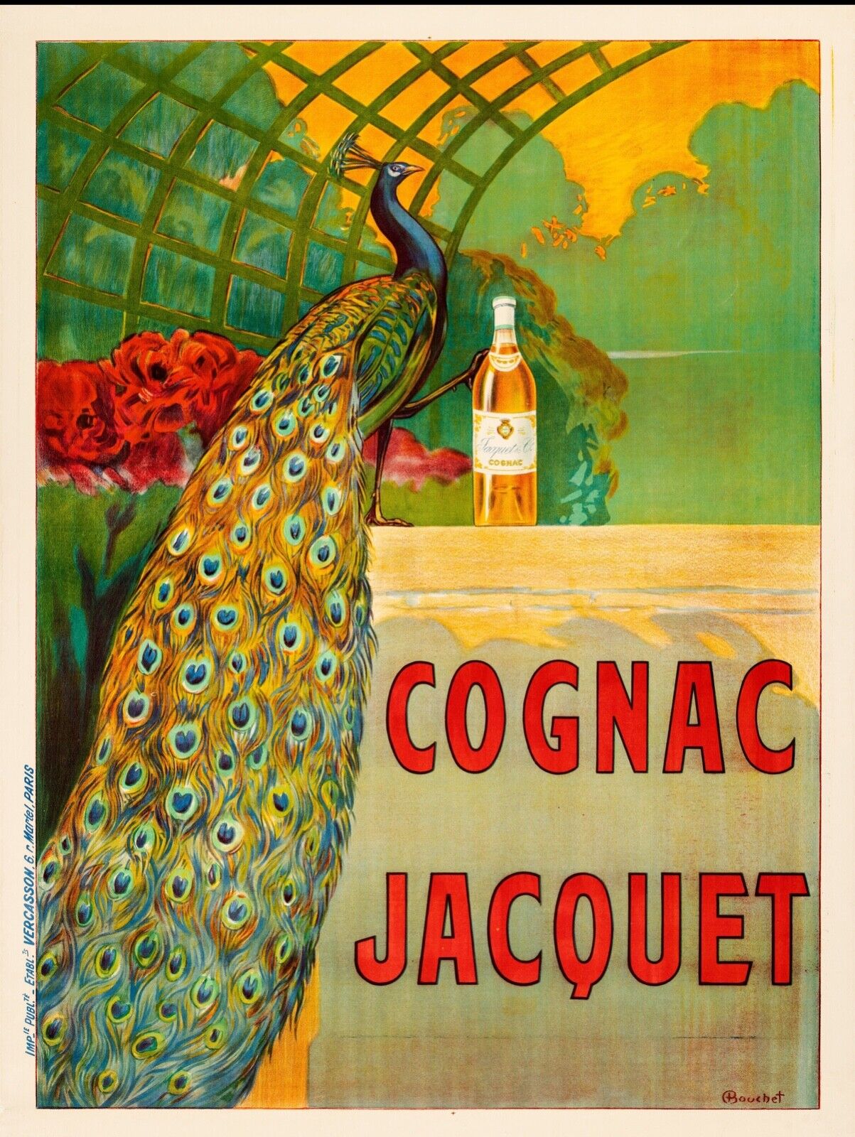 Repro Affiche Publicitaire COGNAC JACQUET PAON