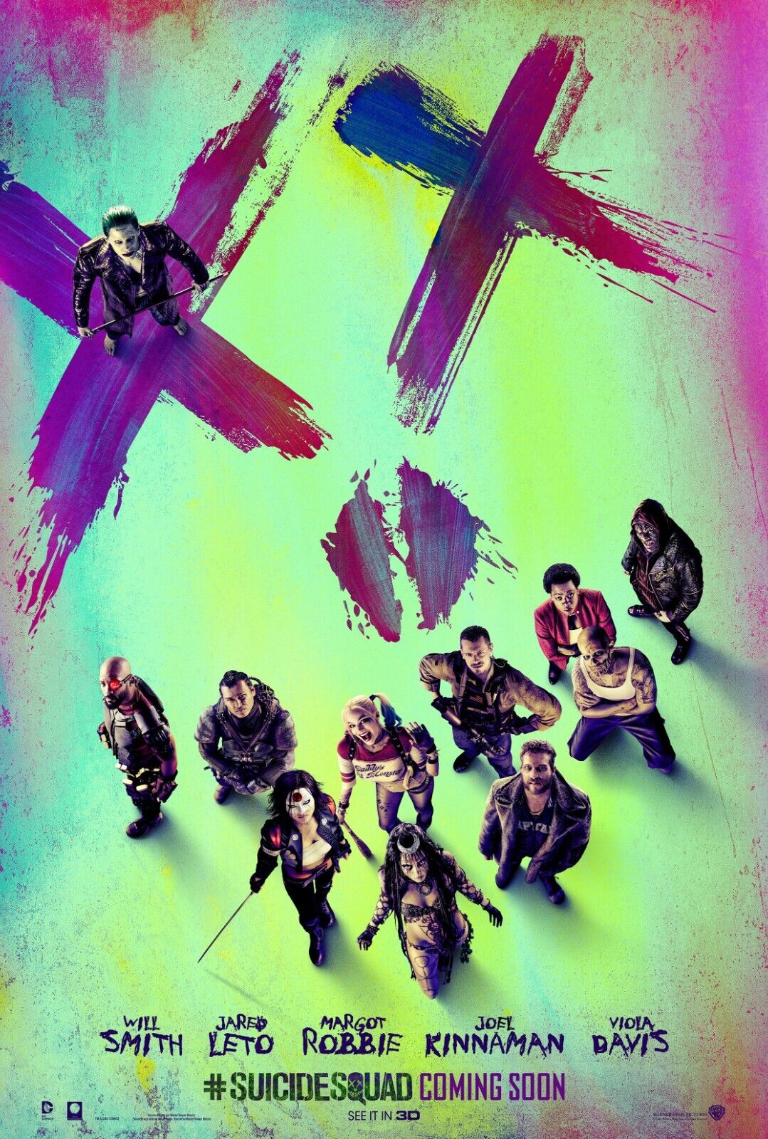SUICIDE SQUAD, MARGOT ROBBIE, 2016, REPRO AFFICHE CINÉMA VINTAGE, HQ