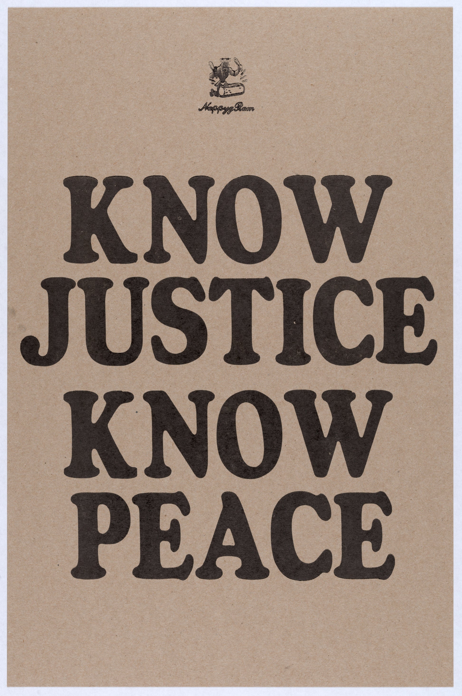 Know Justice Know Peace Motivational Poster Hq – Affiche Vintage Cinéma Rétro | Poster HUB STUDIO