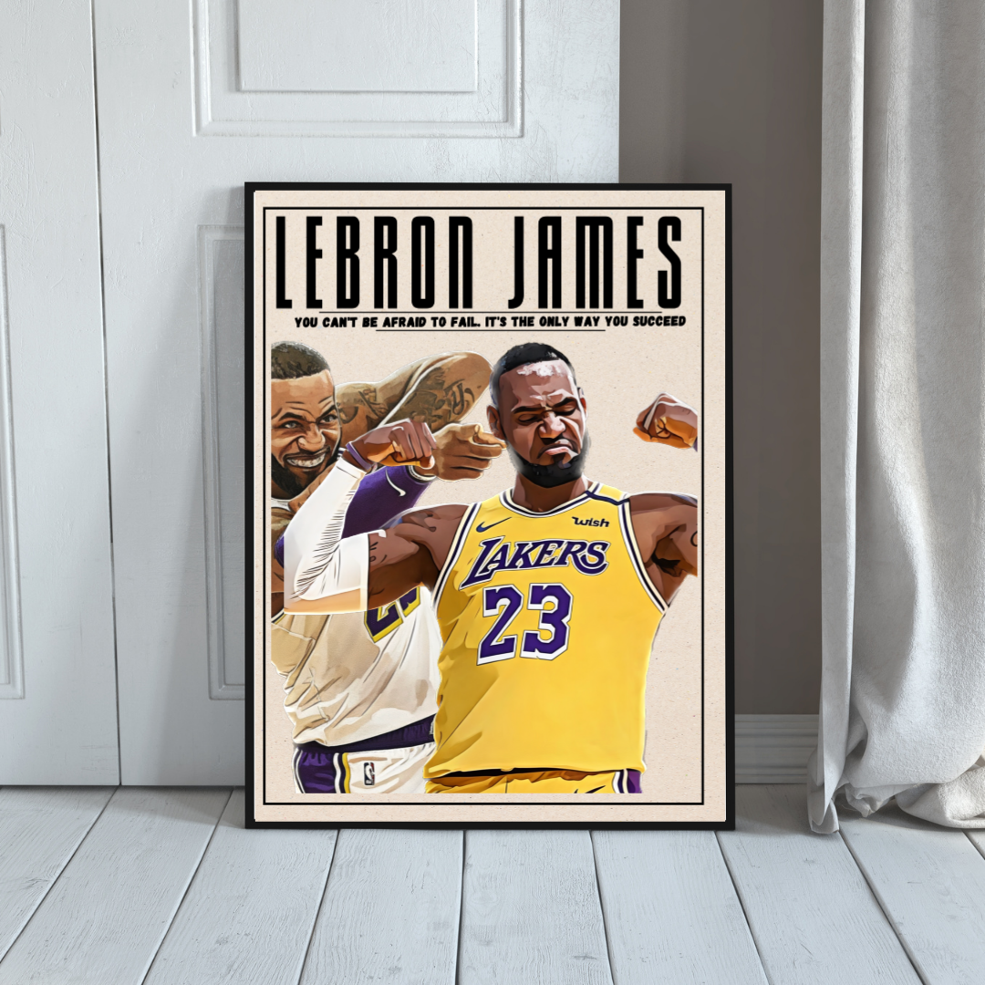 LEBRON JAMES, NBA BASKETBALL POSTER HQ