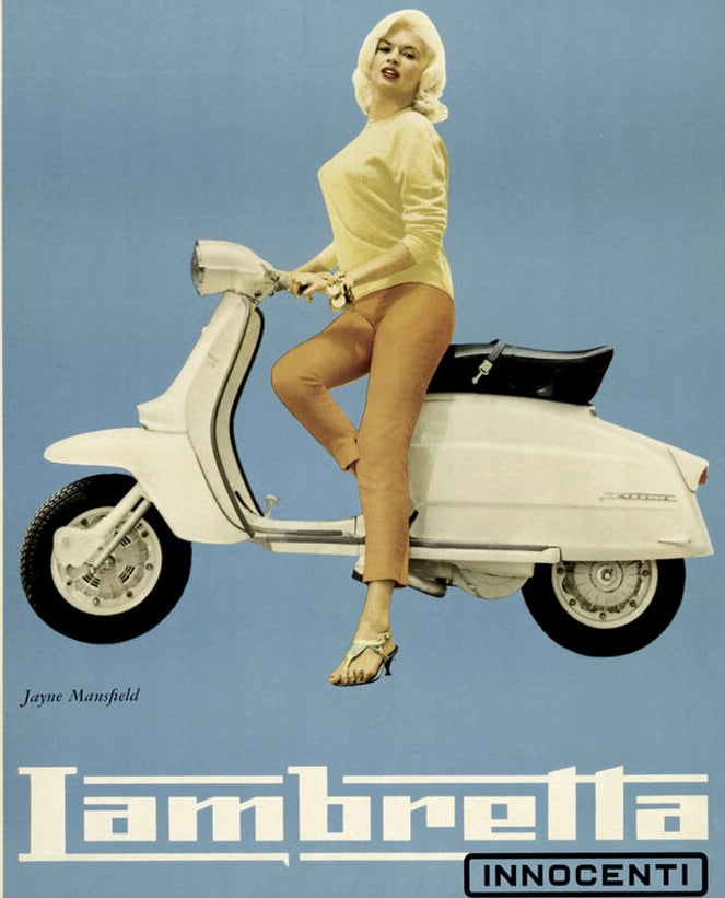 LAMBRETA MOTORBIKE AFFICHE VINTAGE ADVERTISEMENT POSTER HQ