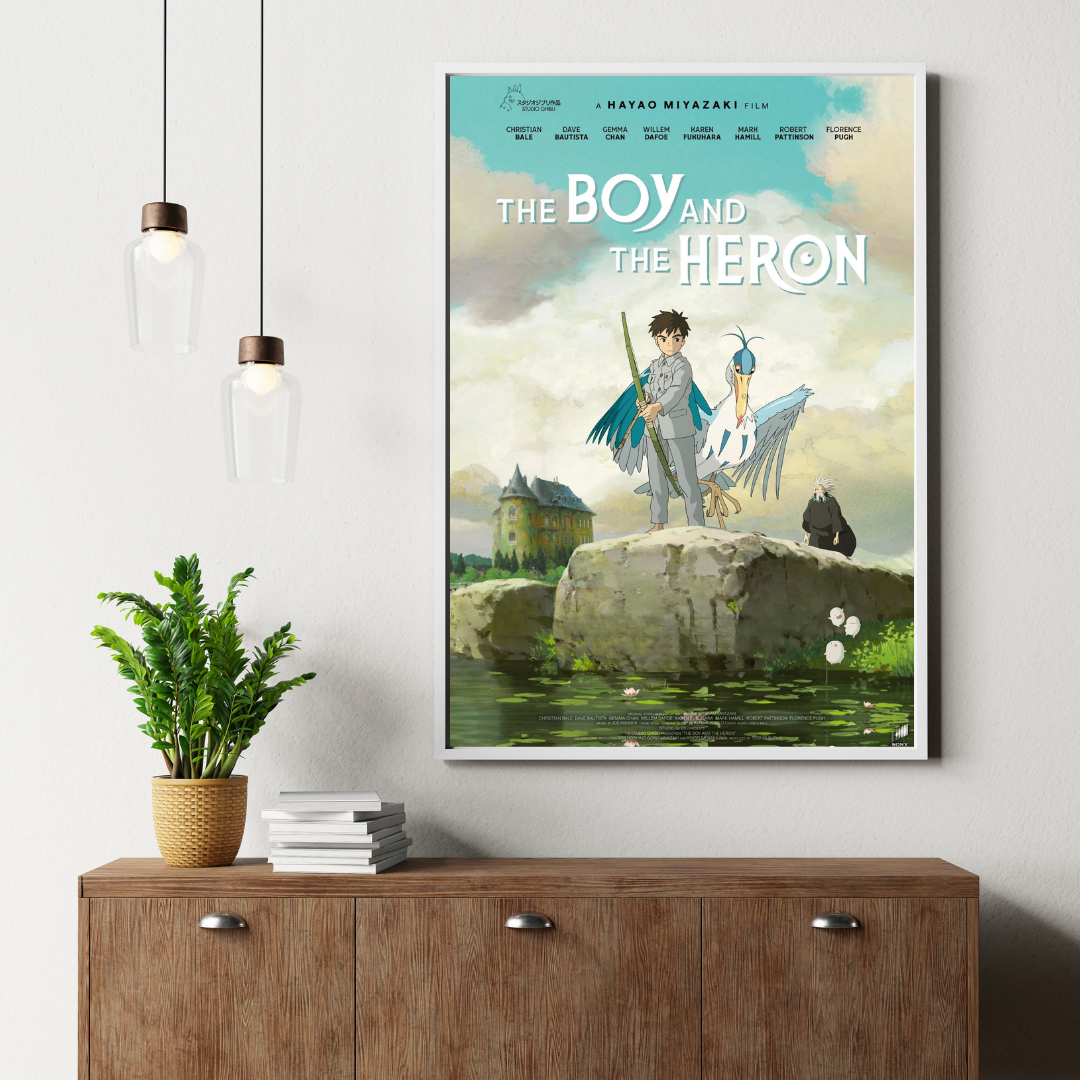 TEH BOY AND THE HERON VINTAGE MOVIE POSTER HQ