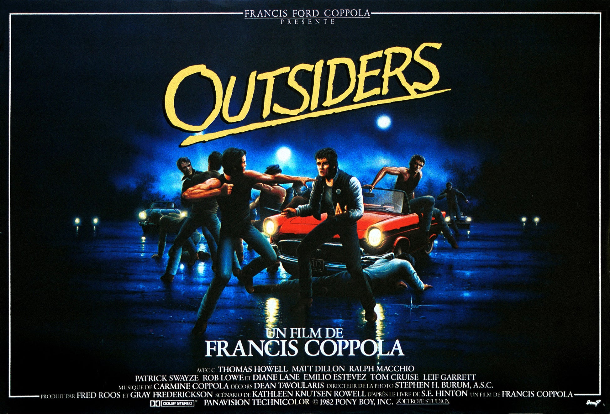 OUTSIDERS VINTAGE MOVIE POSTER HQ FRANCIS COPPOLA