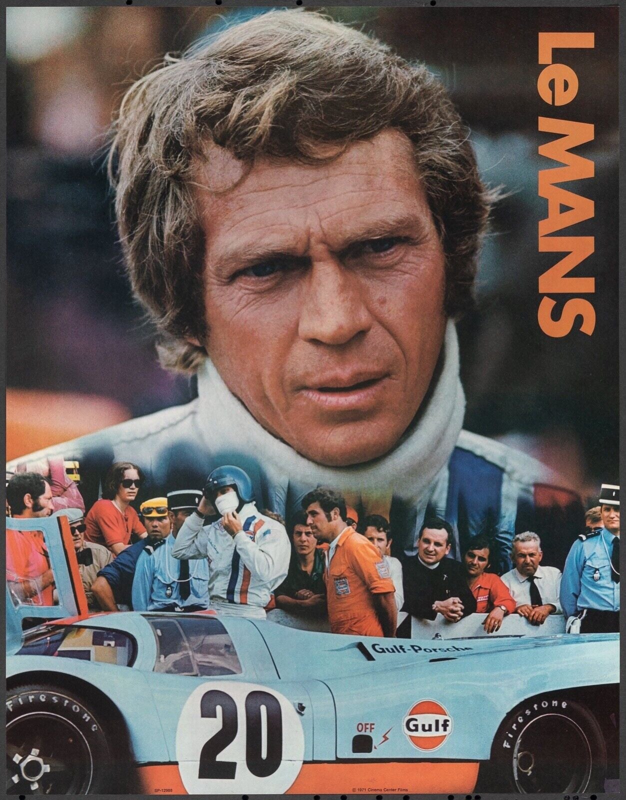 LE MANS, STEVE MCQUEEN, 1971, repro movie poster, VINTAGE, HQ