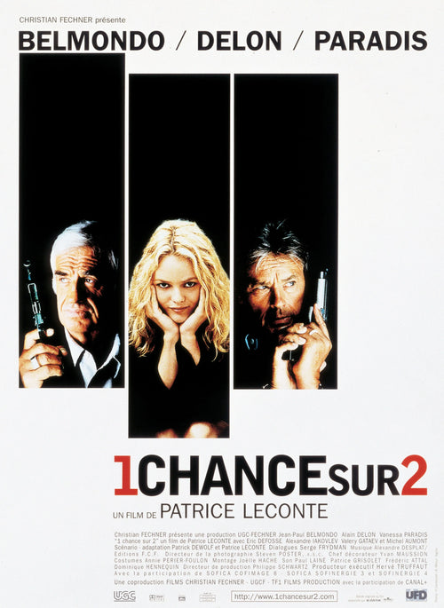 1 CHANCE SUR 2 (1998)–ALAIN DELON– REPRO MOVIE POSTER, VINTAGE, HQ