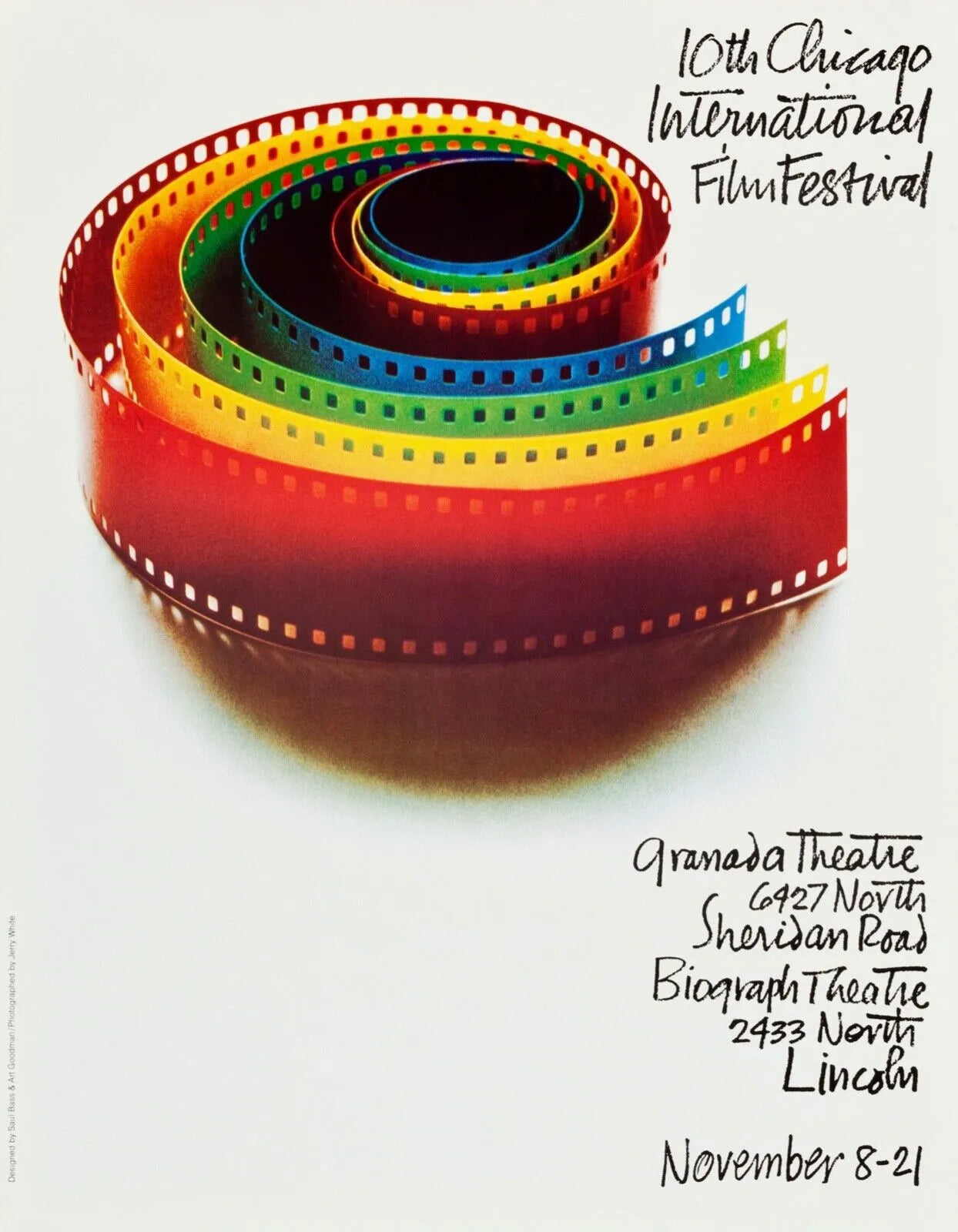 10ÈME FESTIVAL DU FILM DE CHICAGO, 1974, REPRO MOVIE POSTER, VINTAGE, HQ