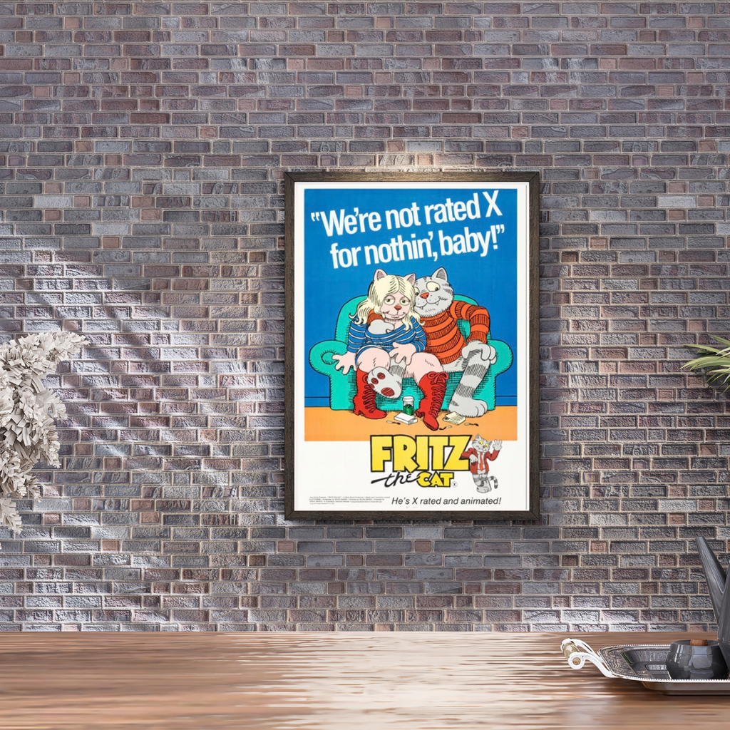 FRITZ THE CAT – FILM DE RALPH BAKSHI (1972) – ANIMATION ADULTE – COMÉDIE SATIRIQUE – AFFICHE CINÉMA – REPRODUCTION – POSTER HUB STUDIO – HQ