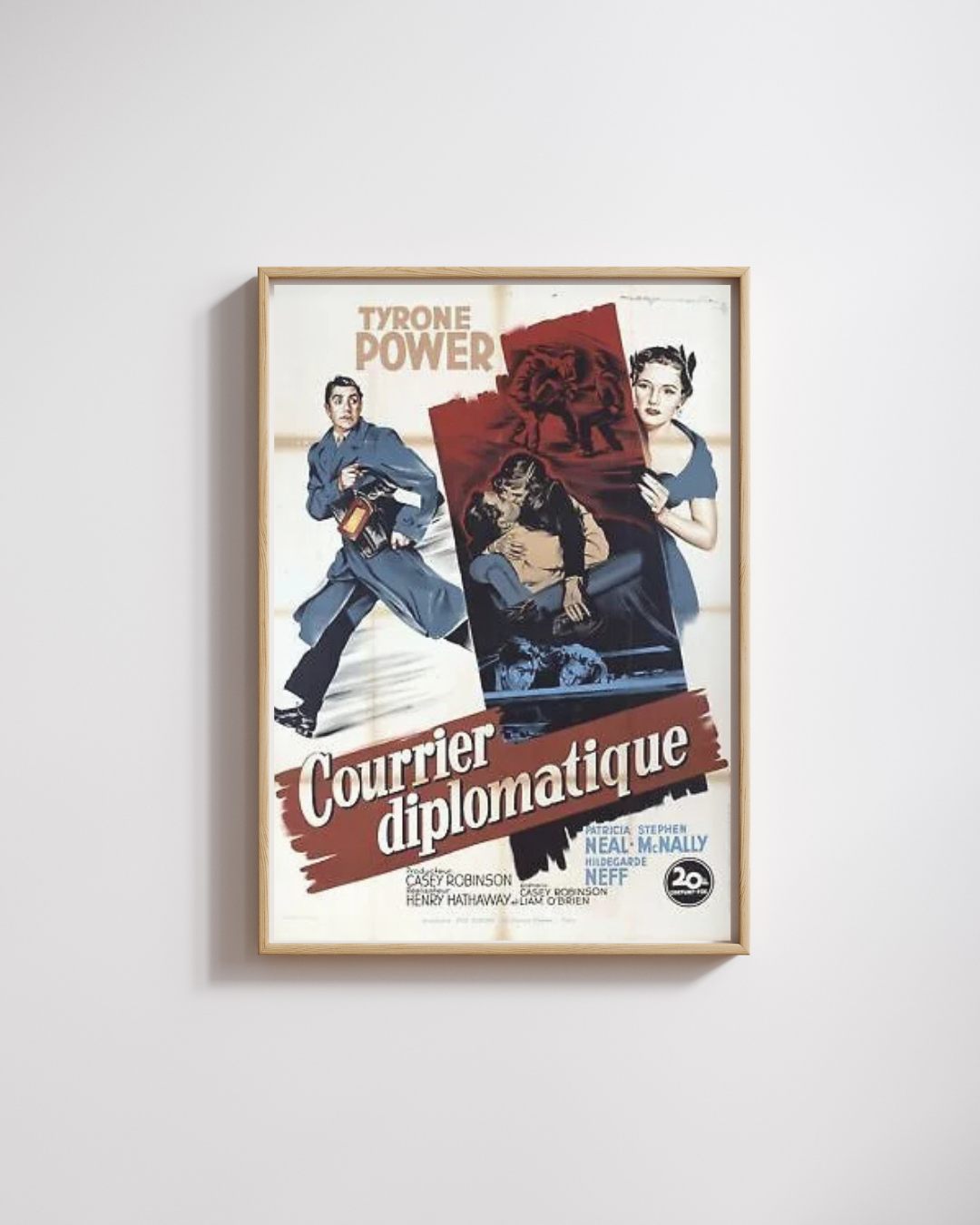 CORREO DIPLOMÁTICO TYRONE POWER REPRODUCCIÓN PÓSTER DE CINE VINTAGE HQ