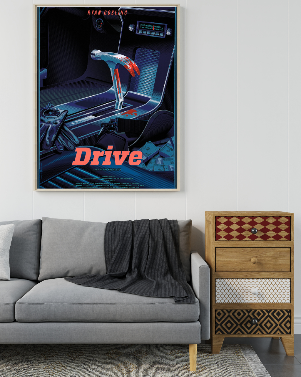 DRIVE – RYAN GOSLING – 2011 – NEO-NOIR THRILLER –– REPRODUCTION– POSTER HUB STUDIO – HQ